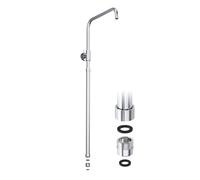JOHO Barre de douche réglable en hauteur avec adaptateur fileté 1/2 pouce F à 3/4 pouce M, acier inoxydable Accessoires pour systèmes de douche Barre murale Tube de douche de pluie Bras de douche