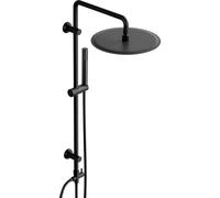 JOHO Colonne de Douche Hydromassage sans Robinetterie, Ensemble Douche Murale en Acier inoxydable avec Douchette Douche Pommeau de Douche D30cm noir