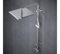 JOHO Ensemble de douche à effet pluie en acier inoxydable Système de douche sans robinetterie, pomme de douche à l'italienne Barre de douche Colonne de douche (YT-E2525CP, chrome)