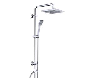 JOHO Système de douche en acier inoxydable sans mitigeur de douche Ensemble de douche chromé Pomme de douche ABS 20x20cm
