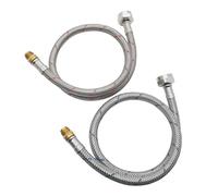 JOHO Tuyaux de raccordement Tuyau flexible pour robinet G 3/8"x M10x 50CM, Tuyau de raccordement tressé en acier inoxydable pour mitigeur Tuyau d'eau potable Tuyau flexible pour robinet 2 pièces