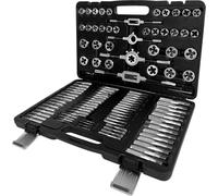 JOIEYOU 110 pcs. Jeu de tarauds en Sthal Forets Outils Filets fins Tarauds M2- M18 y compris coffret de rangement