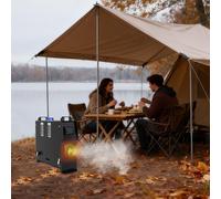 JOIEYOU Chauffages de jardin 8000 W Boîtier en aluminium Chauffage au diesel avec filtre à air, poignée de transport et réservoir de 5 l, chauffage au diesel avec ventilateur pour atelier/jardin/campi