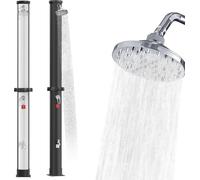 JOIEYOU douche solaire 40 litres PVC plastique douche solaire de jardin avec pommeau de douche rotatif chromé pluie & robinet colonne de douche camping eau chaude jusqu'à 60℃ douche de piscine pour ja