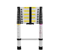 JOIEYOU Echelle télescopique 3,2m Echelle extensible Aluminium avec 11 échelons Echelle en aluminium extensible Echelle extensible pour greniers Grands magasins Capacité de charge 150 kg, Argent