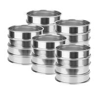 JOIKIT Lot de 20 anneaux à muffins anglais anti-adhésifs de 10 cm, blanc, anneaux à crumpets, anneaux à mousse en acier inoxydable pour pâtisserie