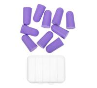 JOINPAYA 10 Pièces Bouchons D'oreilles Antibruit, Protection Auditive en Mousse à Mémoire, Réutilisables, avec Étui de Rangement en Plastique, pour Dormir, Étudier, Concerts, Pourpre