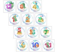 JOINPAYA 12 Pièces Autocollants Gommettes Mensuels pour Bébé en Papier, Accessoires Photo pour -nés, Suivi de Croissance, pour Souvenirs et Photos de Naissance