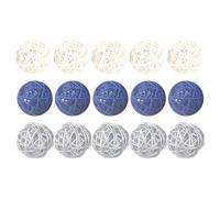 JOINPAYA 15 Pièces Boule Suspendue en Rotin 5cm pour Décorations Créatives de Noël et Loisirs DIY, Plastique Léger et Design Simple Adapté pour Café et Garçon et Filles