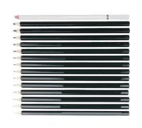 JOINPAYA 15 Pièces Set de Crayons à Dessin pour Croquis, Étudiants et | Bois et Graphite, Crayons à Carbone Blanc, Outils de Dessin Portables, pour Esquisse et Ombrage