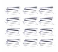 JOINPAYA 16 Pièces Porte-étiquettes en Pvc pour Supermarchés et Bureaux, Support D'affichage pour Étiquettes de Prix et Panneaux D'information, pour Rayonnages
