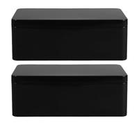 JOINPAYA 2 Pièces Lot de Boîtes en Métal Blanc Noires avec Couvercle Hermétique Boîte à Dragées Décorative Boîte à Souvenirs de Mariage Multifonction pour Thé et Coffret Argenté Polyvalent