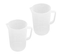JOINPAYA 2 Pièces Pichet Doseur en Plastique 3000 Ml Graduation Précise et Design Convivial pour Mesure Facile D'huile et Liquides Cuisine ou Atelier Automobile