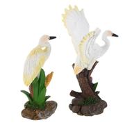 JOINPAYA 2 Pièces Statuette Miniature de Héron en Résine et Salon | Style Artistique Unique, Pose Décorative pour Bacs à Plantes, Paysages Miniatures, Intérieur et Extérieur