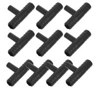 JOINPAYA 20 Pièces Connecteur en T pour Tuyau de Fontaine, Raccord en T pour Pompe de Bassin, PP Noir, 8mm et 13mm, pour Installation de Fontaine de Jardin et Raccordement de Tuyau