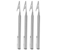 JOINPAYA 4 Pièces Pinces Alligator Télescopiques en Acier Inoxydable Argenté Clip Stylo pour Réparation Maison et Support D'éclairage