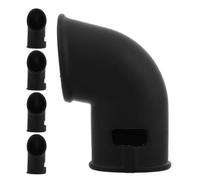 JOINPAYA 5 Pièces Adaptateur D'échappement en Silicone Résistant Chaleur pour Autocuiseur et Friteuse à Air Lot de Ventilation Flexibles Noirs Conduit Vapeur Anti-fuite Cuisine Sûre et