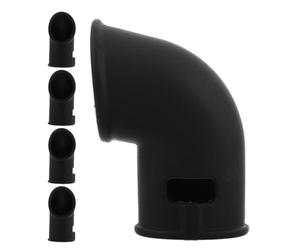 JOINPAYA 5 Pièces Adaptateur D'échappement en Silicone Résistant Chaleur pour Autocuiseur et Friteuse à Air Lot de Ventilation Flexibles Noirs Conduit Vapeur Anti-fuite Cuisine Sûre et