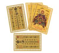 JOINPAYA 5 Pièces Carte Amulette Traditionnelle Tai Sui 2025 en Alliage Aluminium-magnésium, Marque-page Portable pour Décoration et Fête Nouvel An Chinois