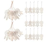 JOINPAYA 50 Pièces Attrape-rêves en Bois pour Décoration de Chambre, Ornement Boho Khaki, Découpes en Bois Bricolage Créatif, Fournitures DIY pour Garçon et Filles