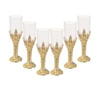 JOINPAYA 6 Pièces Gobelets de Fête Vintage en Plastique Réutilisables | Style Rétro Élégant, Usage pour Réceptions de Mariage et Fêtes Saisonnières, Lot Décoratif Solide