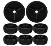 JOINPAYA 8 Pièces Roue Simple Double Axe en PP Noir Résistante à l'usure Capacité de Charge 42kg, pour Bureau et Entrepôt, Améliore la Flexibilité
