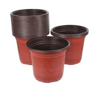 JOINPAYA 80 Pièces Pot de Semis Bicolore en Plastique PP Marron avec Trous de Drainage, Bords Épaissis, pour Succulentes et Balcon Intérieur