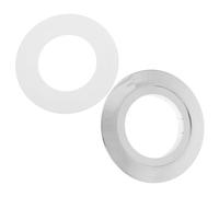 JOINPAYA Adaptateur Bouton de Chasse D'eau Wc en Plastique Argenté, Réduit la Consommation D'eau, Compatible Réservoir 38mm à 58mm, pour Usage Domestique Quotidien