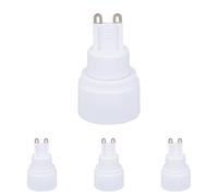 JOINPAYA Adaptateur G9 vers Culot E14 en Métal et Plastique, Facile à Utiliser Remplacer, pour Lampes de Plafond et Lampes de Chevet, Lot de 4 Pièces Blanc