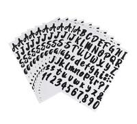 JOINPAYA Autocollants Adhésifs Alphabet et Chiffres 1 Pouce, Vinyle Étanche Noir, 10 Pièces, Étiquettes Autocollantes pour Boîte aux Lettres, Décoration Murale et Usage Quotidien