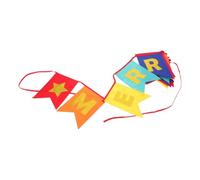 JOINPAYA Bannière Joyeux Noël en Tissu Non Tissé Coloré, Fanion Queue D'hirondelle Facile à Suspendre pour Décoration Intérieure de Fête Hivernale