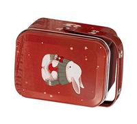 JOINPAYA Boîte à Biscuits en Tôle Portable Motif Lapin pour Décoration de Pâques, Boîte à Cookies Délicate pour Emballage de Bonbons et Friandises