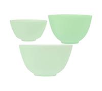 JOINPAYA Bols Mélangeurs Anti-goutte en Silicone Vert Bol à Masque Ensemble de 3 Sûr et Confortable pour Masque Facial Fait Maison pour DIY Soins Visage
