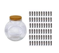 JOINPAYA Bouteille en Verre et Papier Capsules à Message Noir Anneau Circulaire Kit Créatif pour Décoration et Présents Romantiques