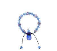 JOINPAYA Bracelet Aromathérapie en Verre avec Flacon D'huile Essentielle Bleu, Décoration Créative, Résistant à L'usure, Usage Quotidien ou Shopping