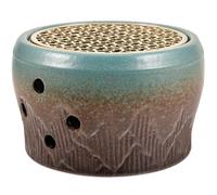 JOINPAYA Brûleur de Théière Céramique avec Base Chauffante Cuivre Chauffe-thé Japonais Compact pour Maison et Bureau Support Chauffant pour Bougie Chauffe-Plat Accessoire Élégant