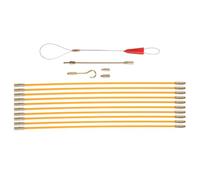 JOINPAYA Canne à pêche en fibre de verre Kit de câblage Électricien tire le fil 10 pcs Cuivre 33 cm Guides câbles through walls or conduits pour construction