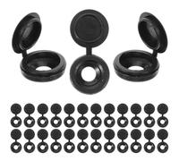 JOINPAYA Capuchons de Vis Décoratifs à Charnière en Plastique Noir, Lot de 500 Pièces, Design Élégant et Polyvalent pour Meubles et Armoires