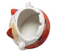 JOINPAYA Cendrier Décoratif pour en Céramique de Chat Rouge Conteneur à Innovant et Simple Propre pour Bureau ou Salon