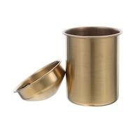 JOINPAYA Cendrier en Acier Inoxydable Portable Coupe-Vent avec Couvercle pour Fumeurs Extérieur, Design Moderne Rond pour Bars et Terrasse Décorative