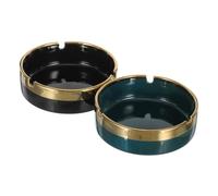 JOINPAYA Cendrier en céramique, Rond, Coupe-Vent, pour Table Basse et Voyage, Accessoire décoratif, Style rétro, élégant et Luxe léger