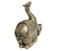 JOINPAYA Cendrier Mignon en Métal Vintage, Style Européen Élégant, Grande Capacité, Portable avec Couvercle, pour Décoration De Salon Et Tables Basses