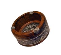 JOINPAYA Cendrier Rond en Bois de Camélia Motif Éléphant, Décoration Vintage pour Café ou Famille, Facile à Déplacer et Garde la Table Propre Plusieurs Styles