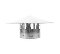 JOINPAYA Chapeau de Cheminée Protection Pluie Résistante aux Intempéries Diamètre 110mm en Acier Inoxydable 201 Forme Ronde avec Partie Supérieure Conique pour Poêles à Bois