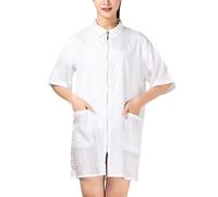 JOINPAYA Combinaison Imperméable de Coiffeur en Nylon Respirant Grosse Poche, Vêtements de Teinture Capillaire pour Salon de Beauté et Usage à Domicile, Taille Xl Blanc