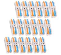 JOINPAYA Connecteurs Électriques à Levier Blanc Connexion Rapide et Sécurisée en Nylon et Cuivre, 18 Pièces, Résistants Haute Tension pour Câblage Domestique et Bâtiment