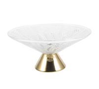 JOINPAYA Coupe à Fruits en Verre Pied Design Élégant, Grosse Ouverture pour Ventilation, pour Décoration de Maison ou Restaurant
