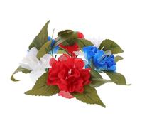 JOINPAYA Couronne Décorative Bougies Artificielles en Plastique et Tissu, Anneau de Bougie Élégant et Réaliste pour Décoration de Table Lors D'anniversaires et Fêtes