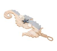 JOINPAYA Décoration Murale Facile à Installer Hippocampe en Panneau de Densité Beige Corde, Ornement Nautique pour Bureau ou Maison