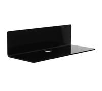 JOINPAYA Étagère Murale Flottante Style Moderne Ferme sans Perçage en Acrylique Noire, Légère et Facile à Installer pour Chambre à Coucher ou Salon